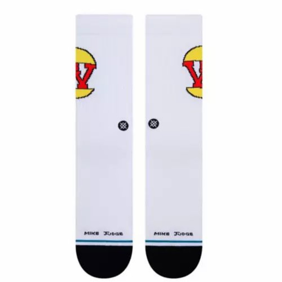 Clothing * | Adult Stance Burgerwold Crew Socks White