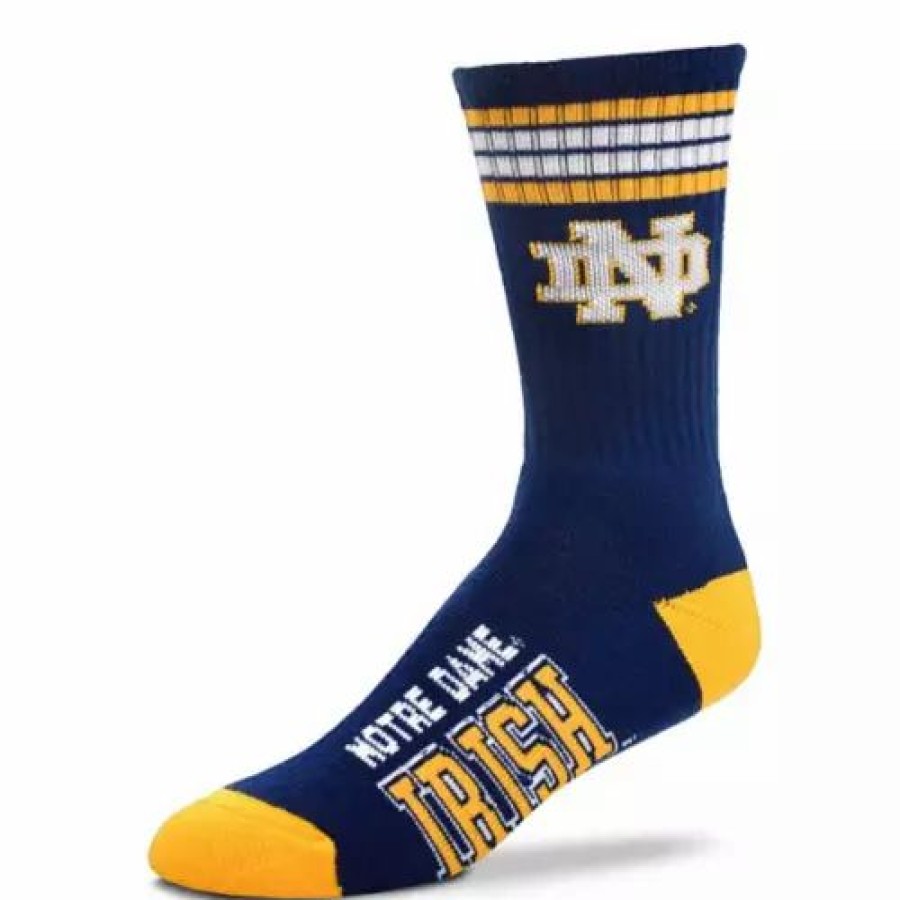 College * | For Bare Feet Notre Dame Fighting Irish Four Stripe Deuce Socks Navy