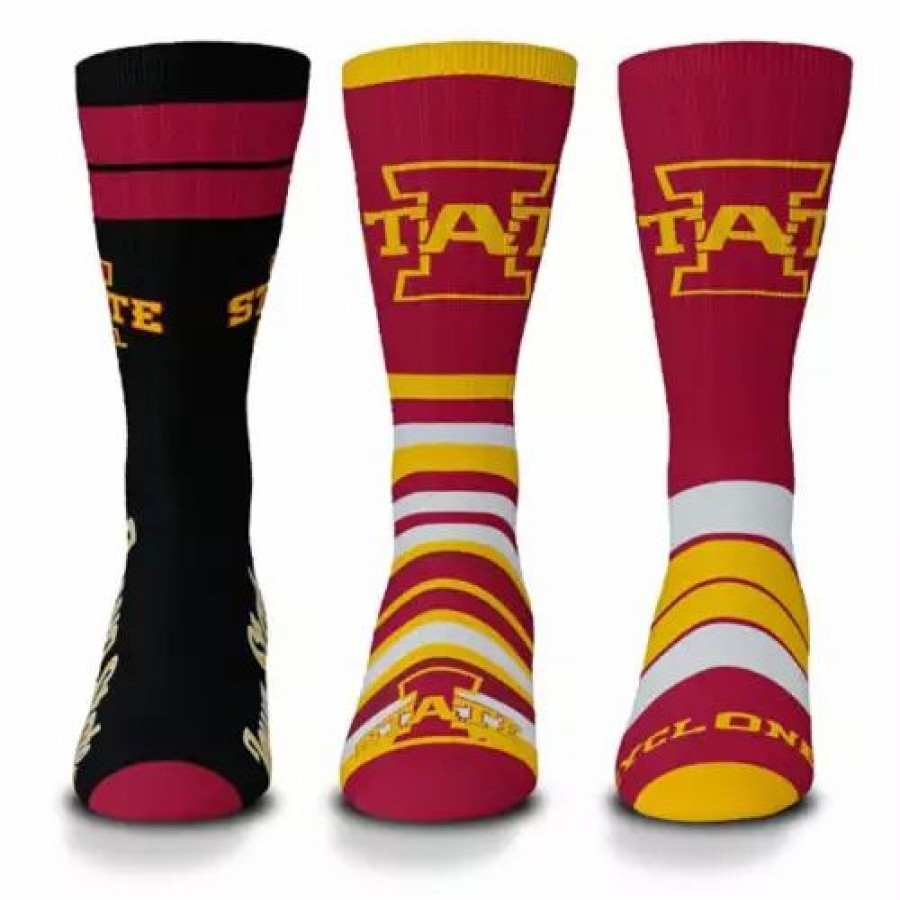 College * | For Bare Feet Iowa State Cyclones 3Pk Team Batch Socks