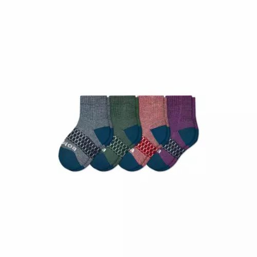 Clothing * | Toddler Bombas Holidy 4 Pack Crew Socks