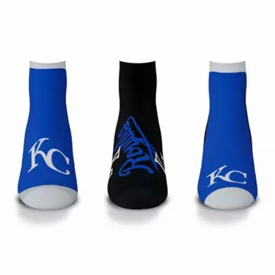 Mlb * | For Bare Feet Kansas City Royals 3Pk. Flash Socks