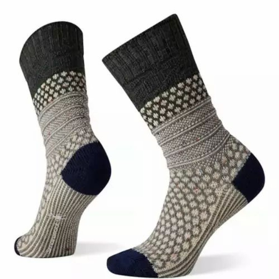 Clothing * | Women'S Smartwool Everyday Popcorn Cable Crew Winter Socks Dark Sage