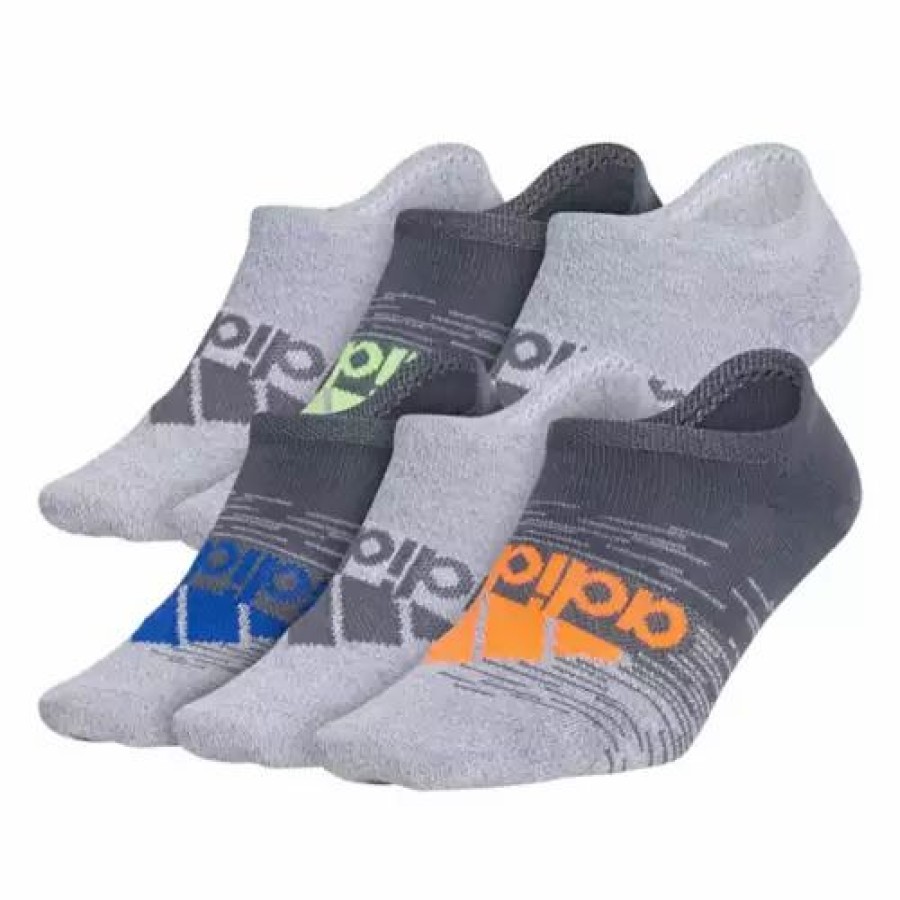 Clothing * | Kids' Adidas 6 Pack No Show Socks Onx