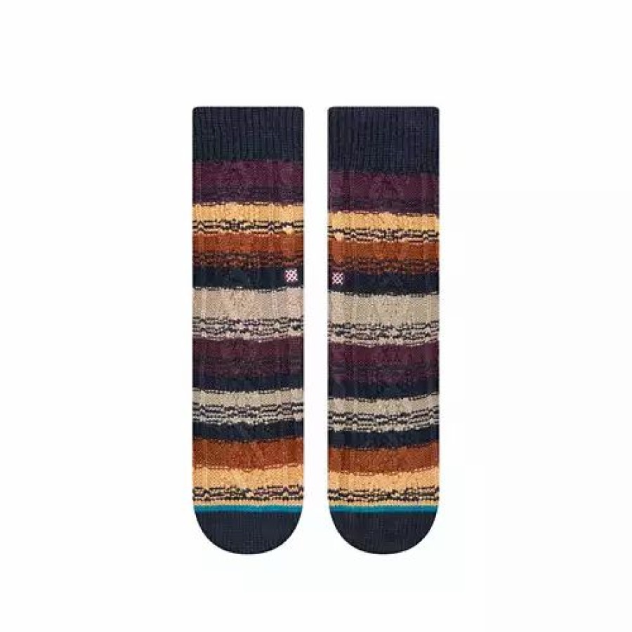 Clothing * | Adult Stance Toasted Slipper Crew Socks Burgandy