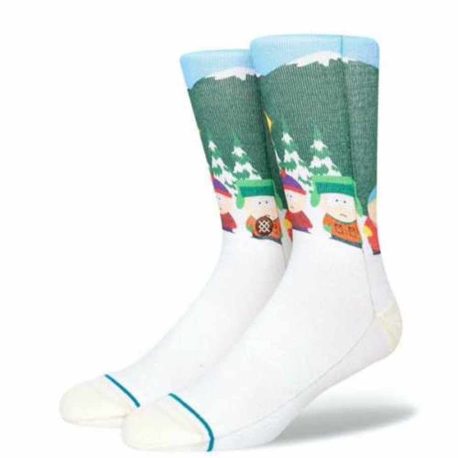 Clothing * | Adult Stance Bus Stop Crew Socks White