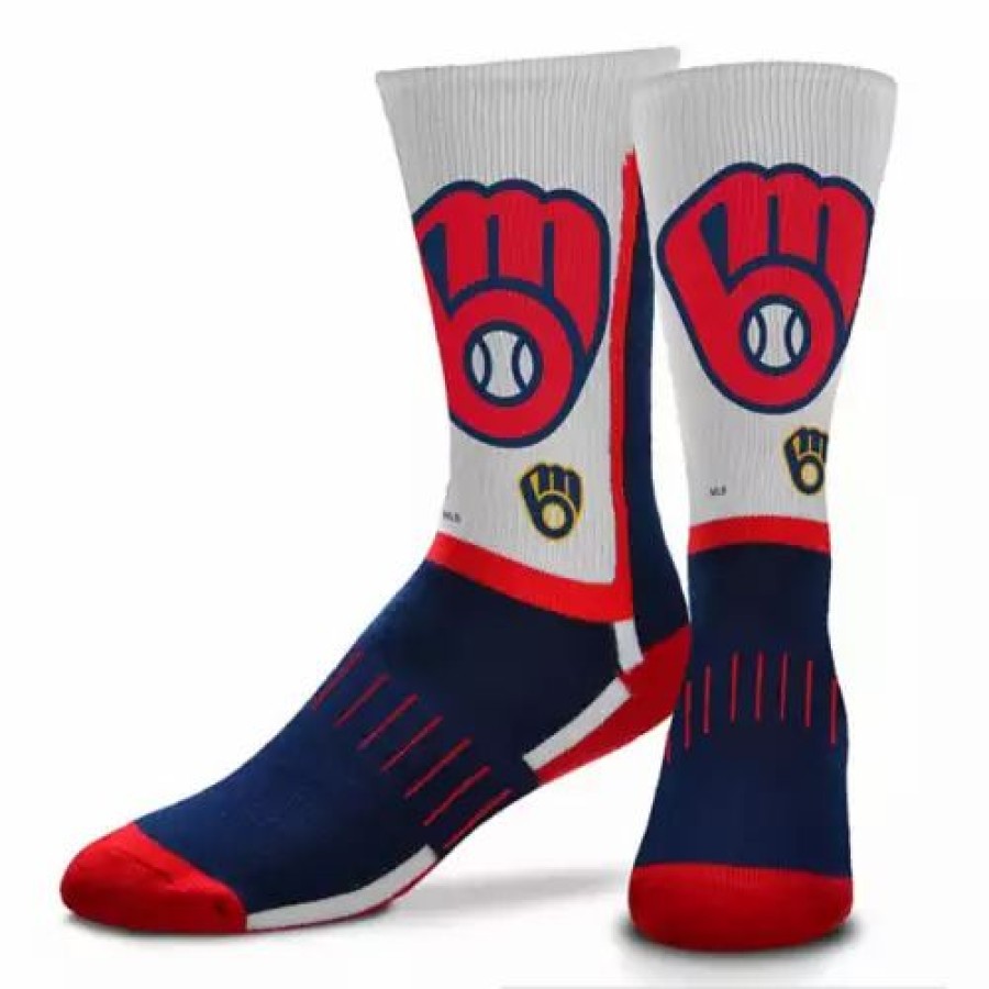 Mlb * | For Bare Feet Milwaukee Brewers Rwb 21 Socks