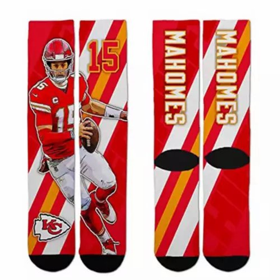 Nfl * | For Bare Feet Kansas City Chiefs Patrick Mahomes Player Stripe Socks