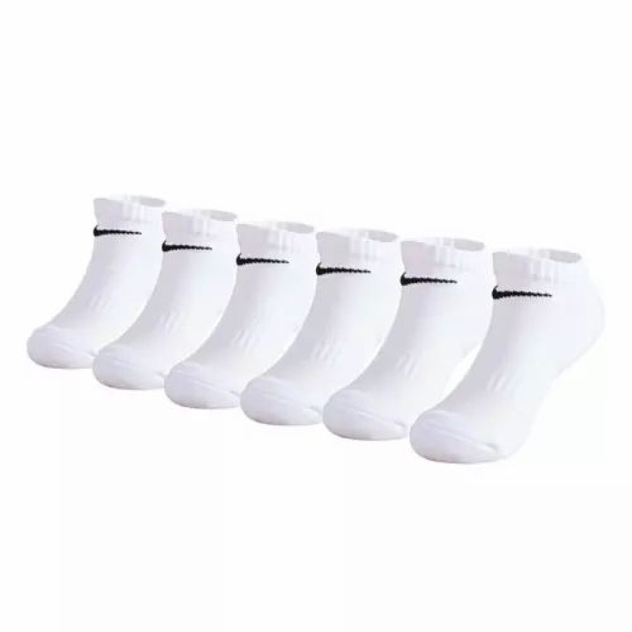 Clothing * | Kids' Nike Dri-Fit Performance Cushioned 6 Pack No Show Socks