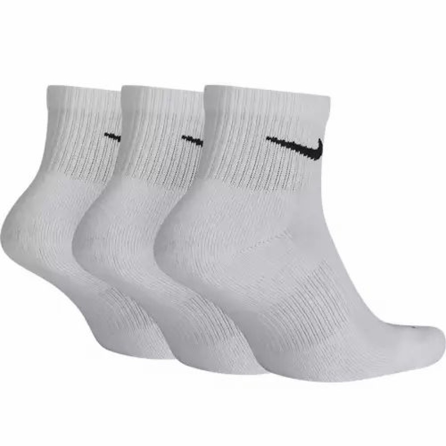 Clothing * | Adult Nike Everyday Plus Cushioned 3 Pack Crew Socks White/Black