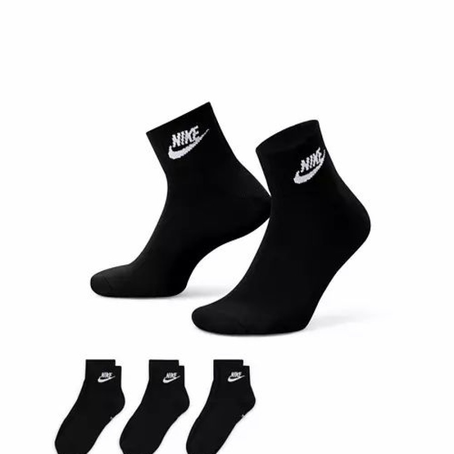 Clothing * | Adult Nike Everyday Essential 3 Pack Ankle Socks