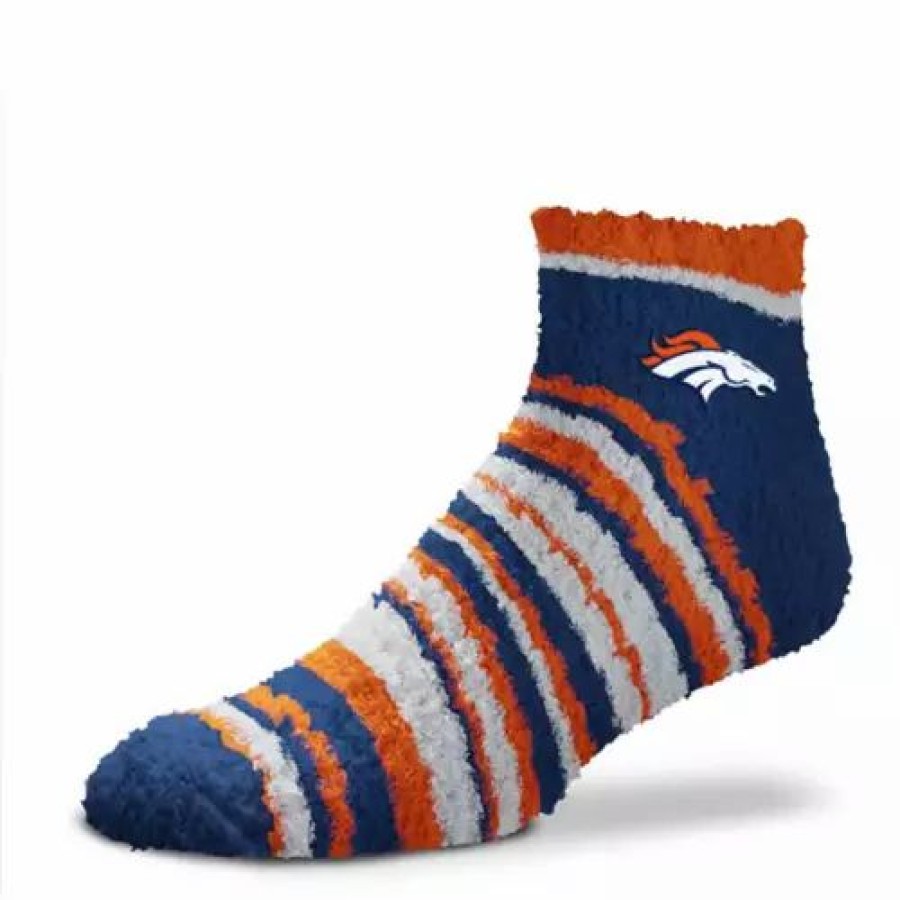 Nfl * | For Bare Feet Women'S Denver Broncos Rainbow Ii Socks Navy/Orange