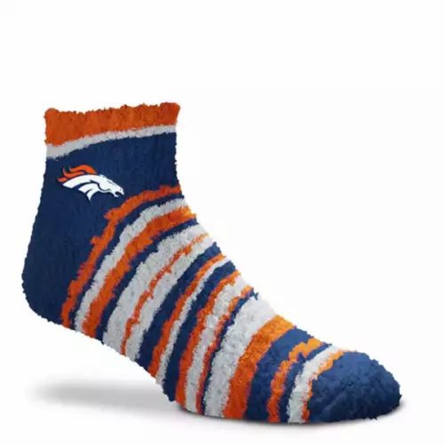 Nfl * | For Bare Feet Women'S Denver Broncos Rainbow Ii Socks Navy/Orange