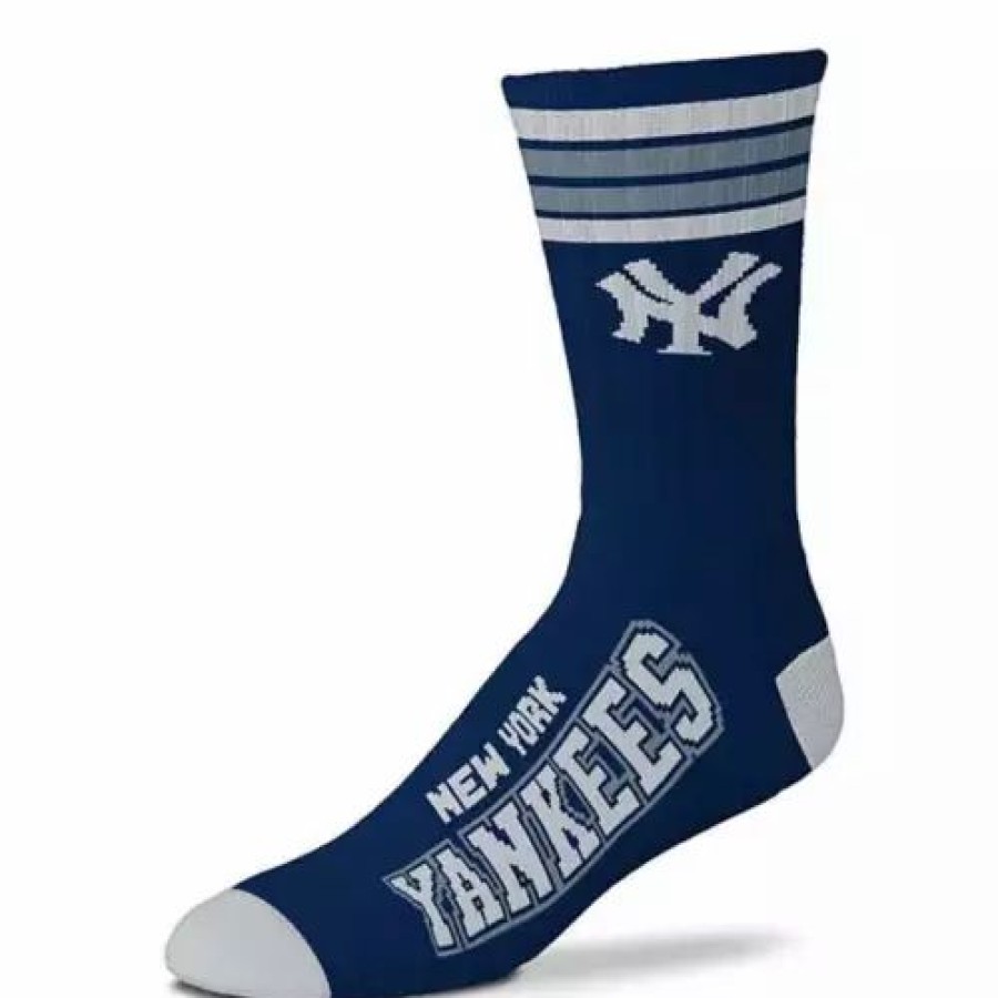 Mlb * | For Bare Feet New York Yankees 4 Stripe Deuce Socks