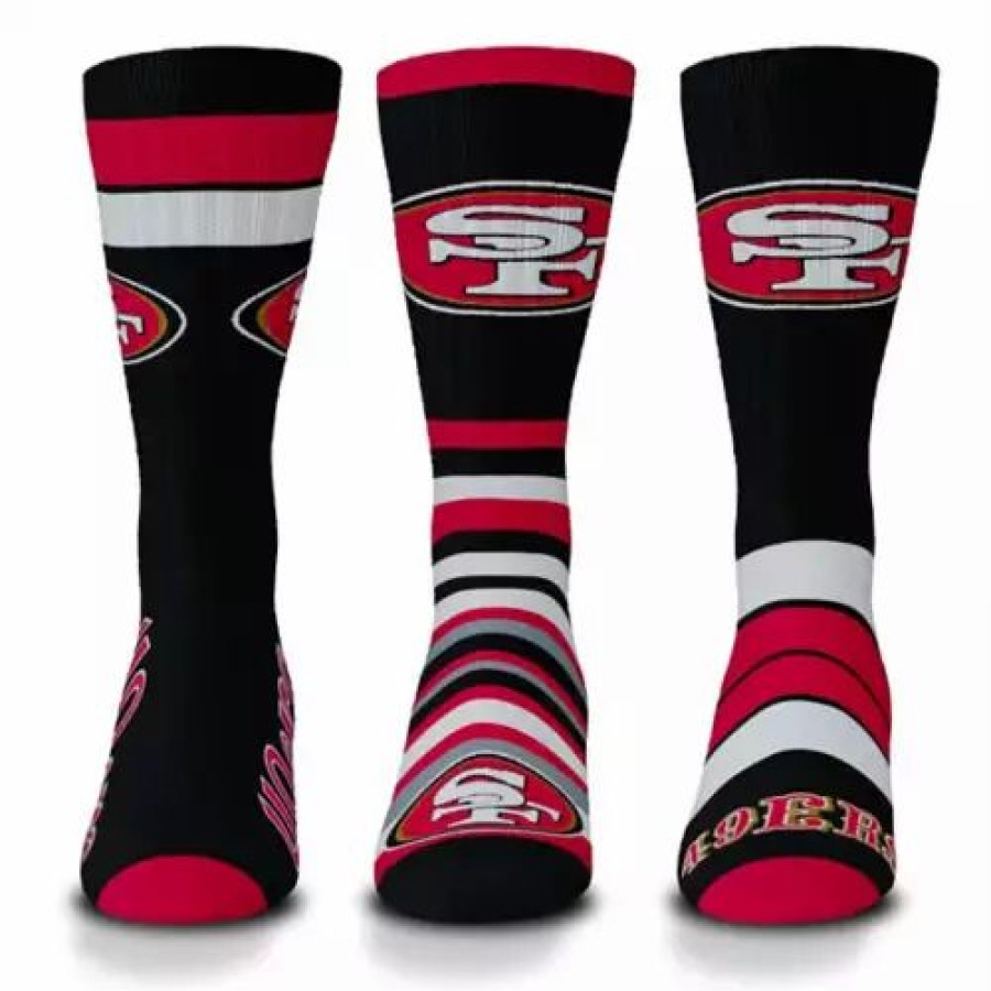 Nfl * | For Bare Feet San Francisco 49Ers 3Pk Team Batch Socks