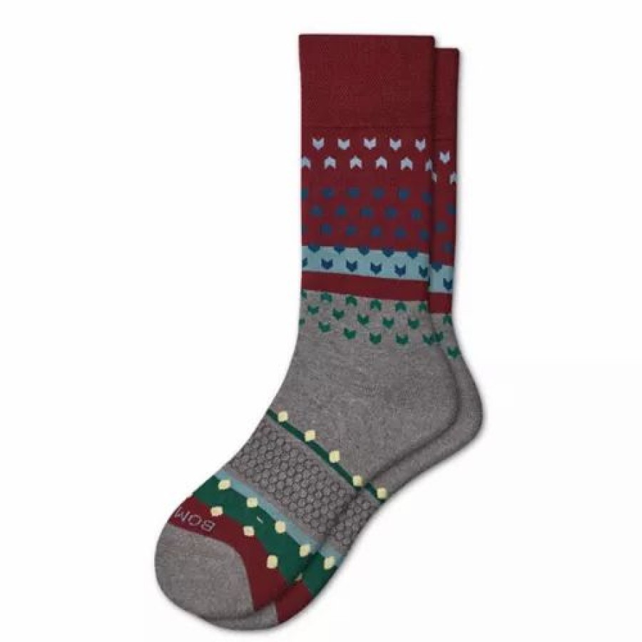 Clothing * | Men'S Bombas Stripe Dot Crew Socks