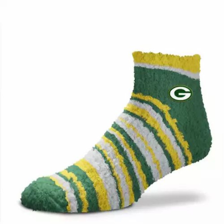 Nfl * | For Bare Feet Women'S Bay Packers Rainbow Ii Socks Green