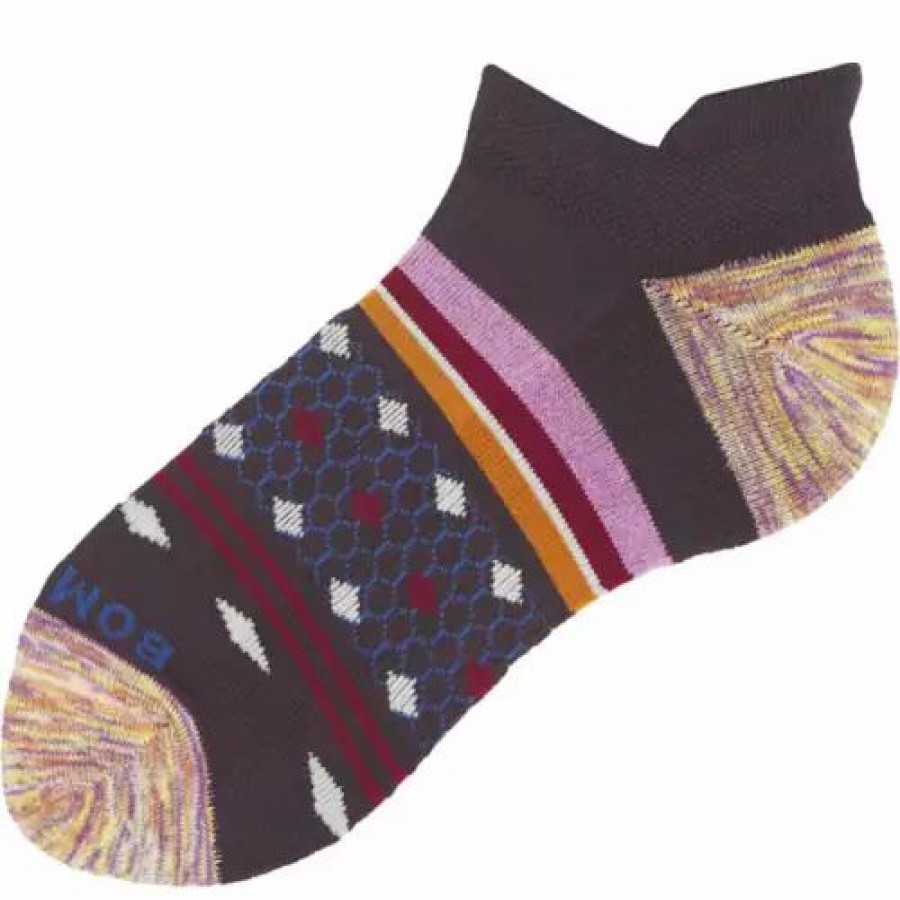 Clothing * | Women'S Bombas Marl Stripe Ankle Socks Wine