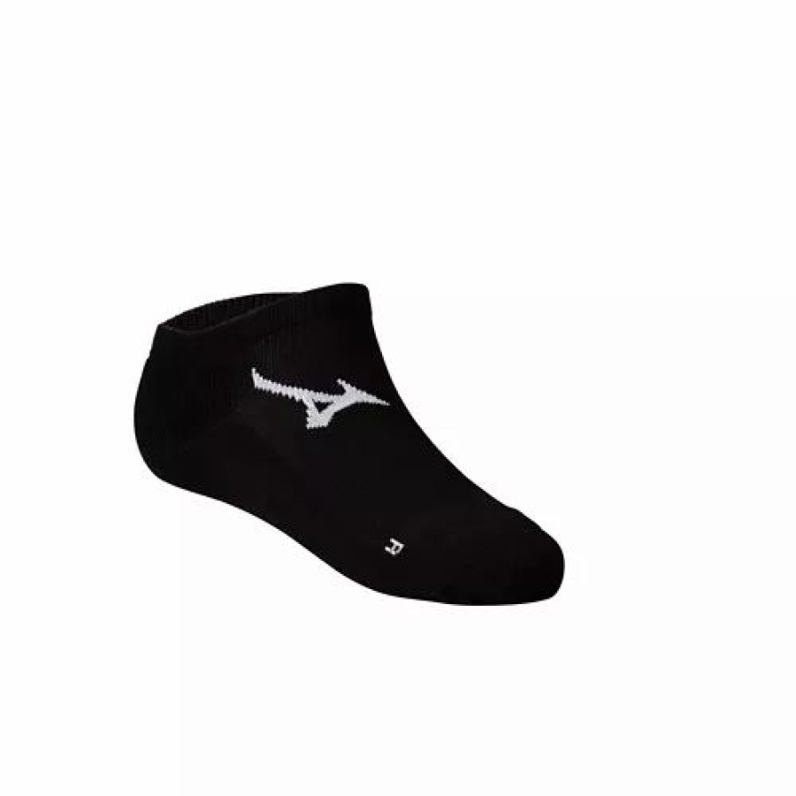 Clothing * | Men'S Mizuno Runbird No Show Running Socks Black