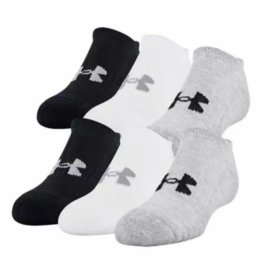 Clothing * | Kids' Under Armour Training Cotton 6 Pack No Show Socks