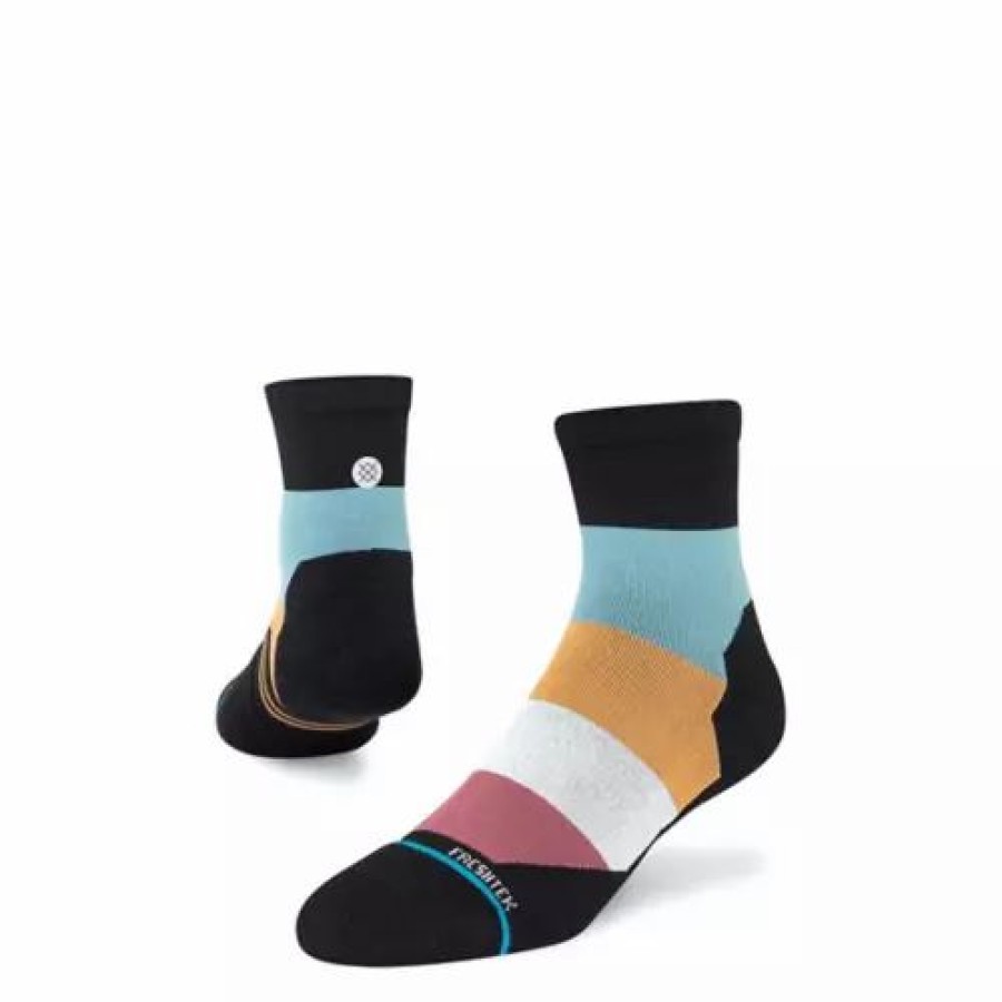 Clothing * | Adult Stance Percy Quarter Running Socks Washed Black