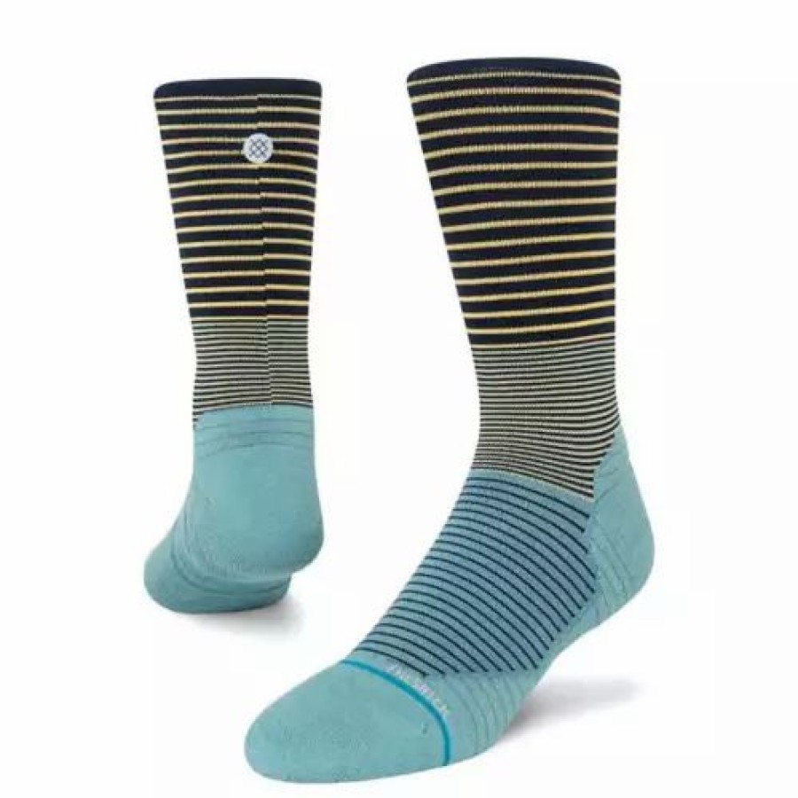 Clothing * | Adult Stance Flounder Crew Running Socks Navy