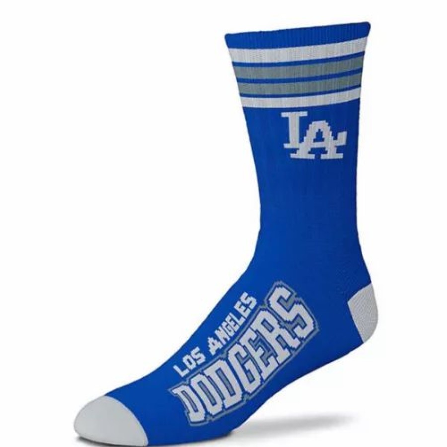 Mlb * | For Bare Feet Los Angeles Dodgers 4 Stripe 2 Socks