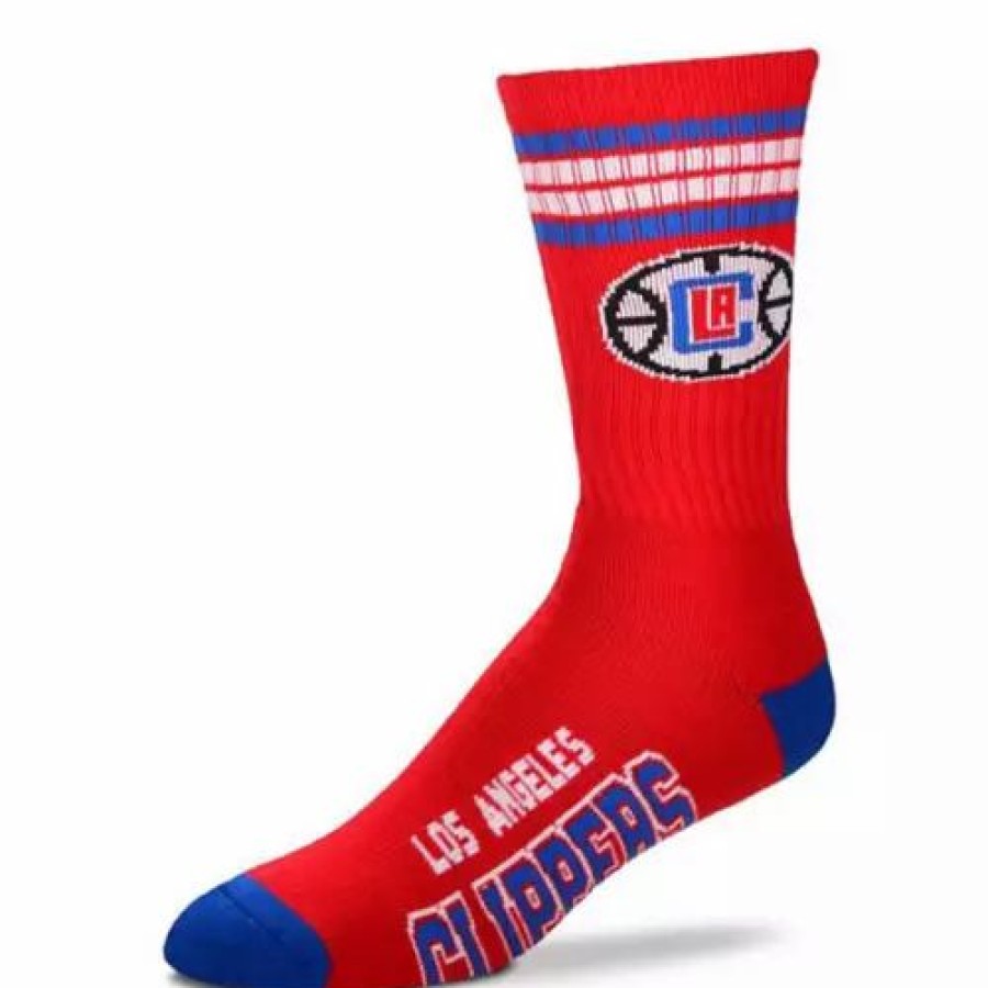 Nba * | For Bare Feet Kids' Los Angeles Clippers 4 Stripe Deuce Socks