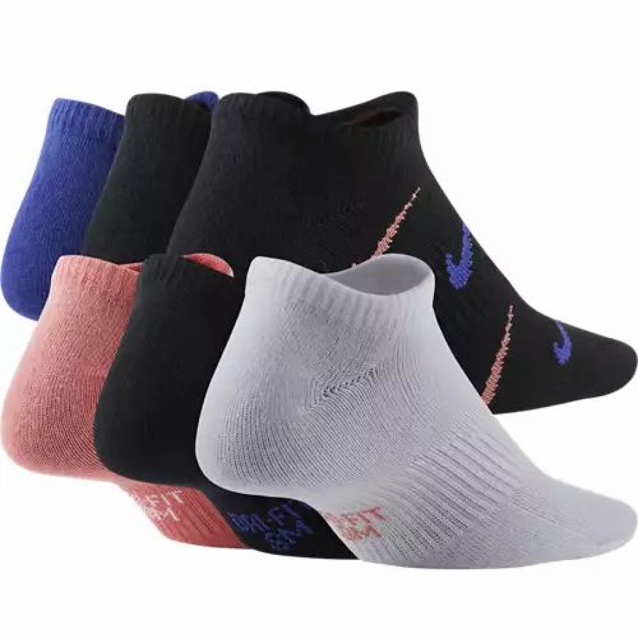 Clothing * | Toddler Nike Youth Everyday 3 Pack 6 Pack No Show Socks Multi-Color