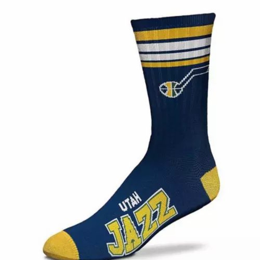 Nba * | For Bare Feet Kids' Utah Jazz 4 Stripe Deuce Socks