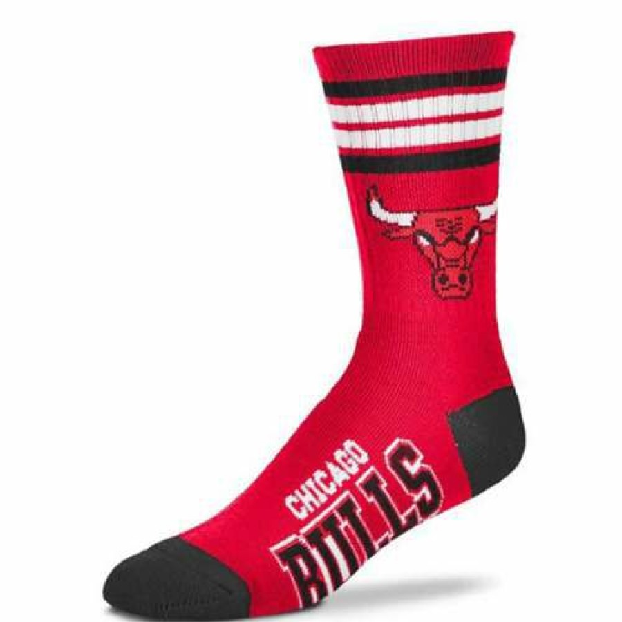 Nba * | For Bare Feet Chicago Bulls 4 Stripe Deuce Socks