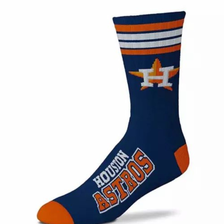 Mlb * | For Bare Feet Houston Astros 4 Stripe Deuce Socks