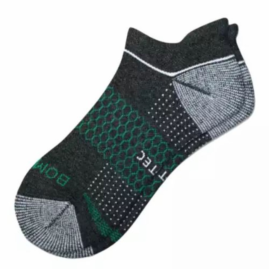 Clothing * | Men'S Bombas Performance Ankle Golf Socks Charcoal