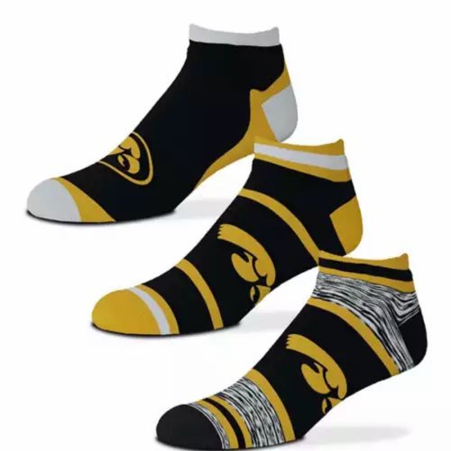 College * | For Bare Feet Iowa Hawkeyes 3Pk Flash Socks