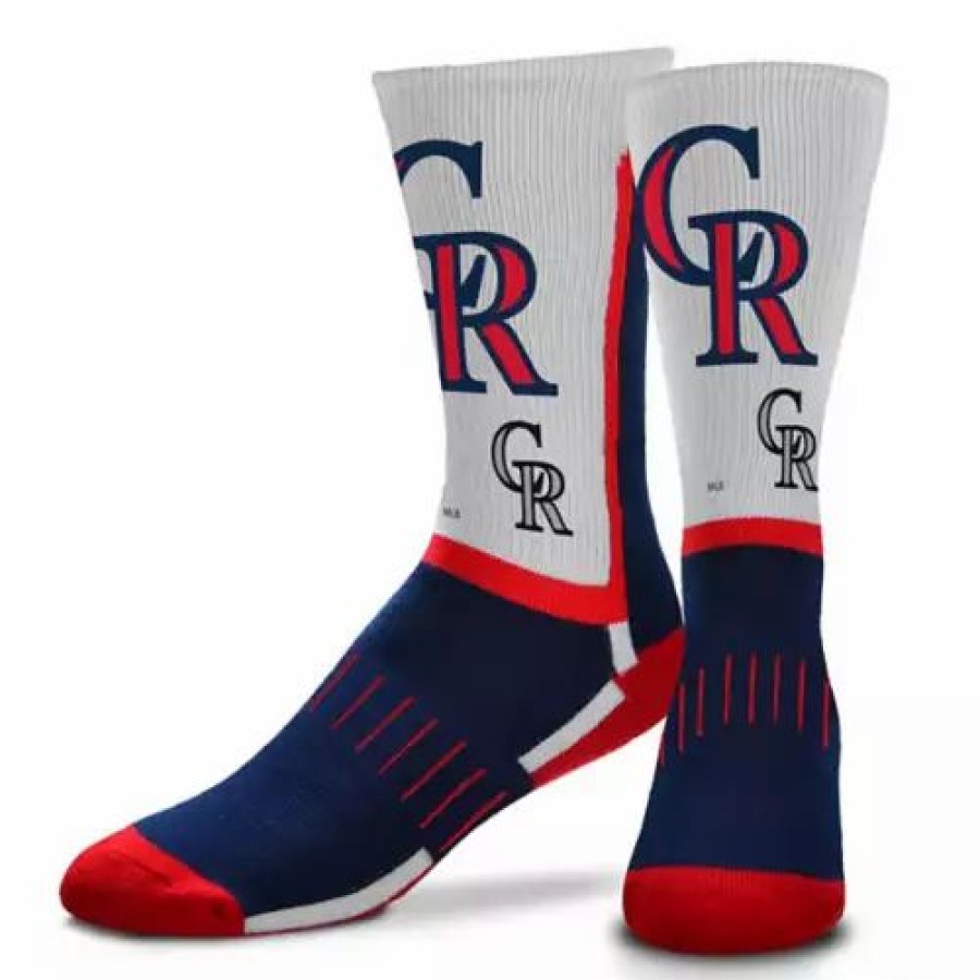 Mlb * | For Bare Feet Colorado Rockies Rwb 21 Socks