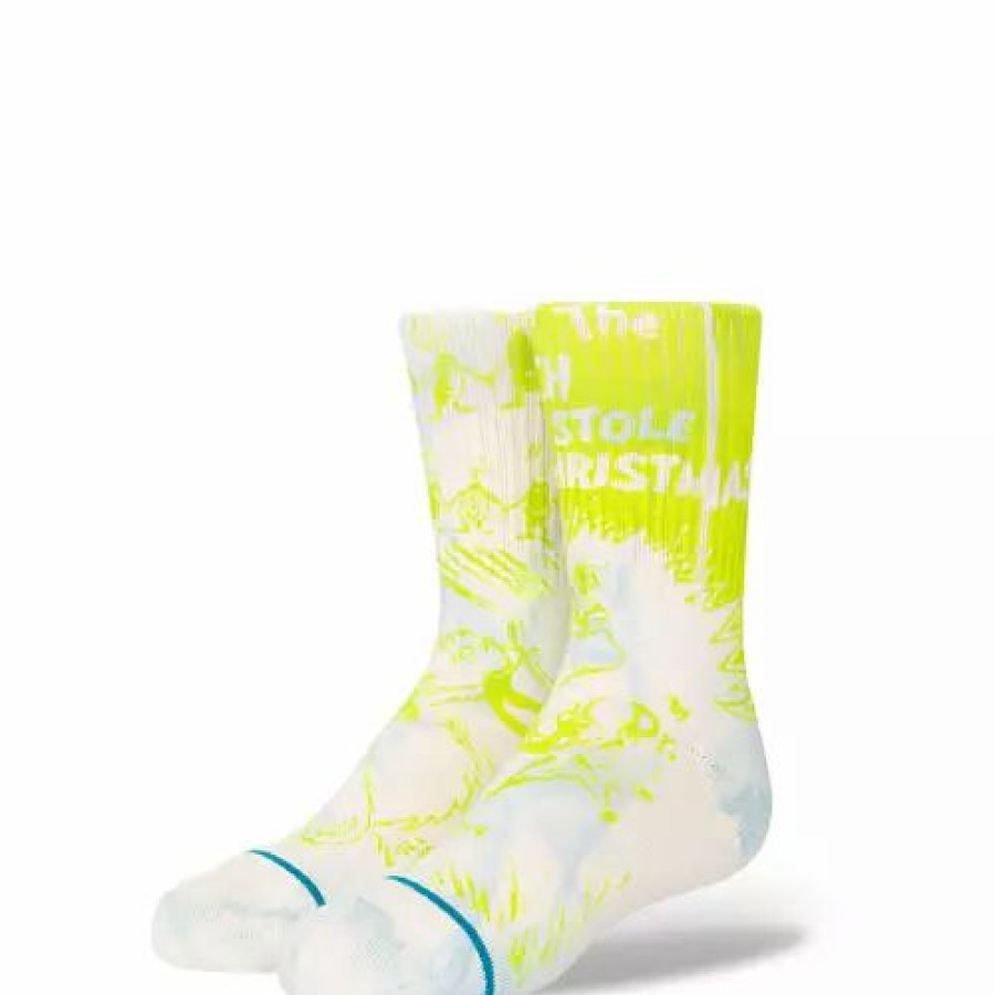 Clothing * | Kids' Stance Noise Noise Crew Socks Off White