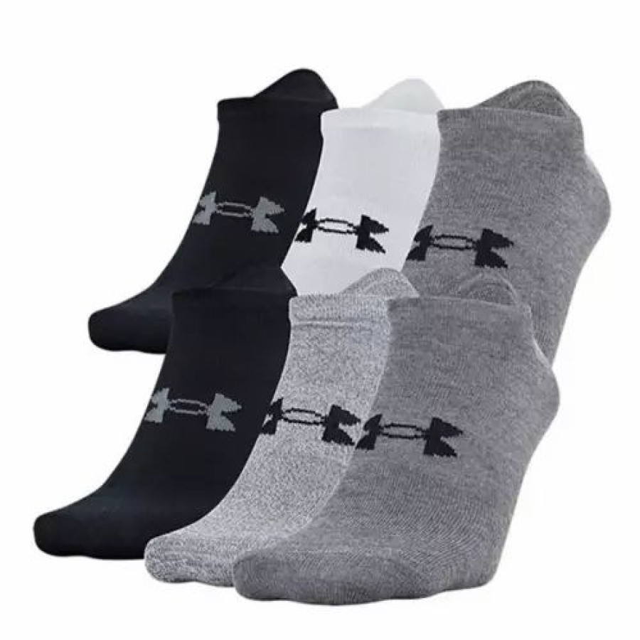 Clothing * | Men'S Under Armour Essential Lite 6 Pack No Show Socks