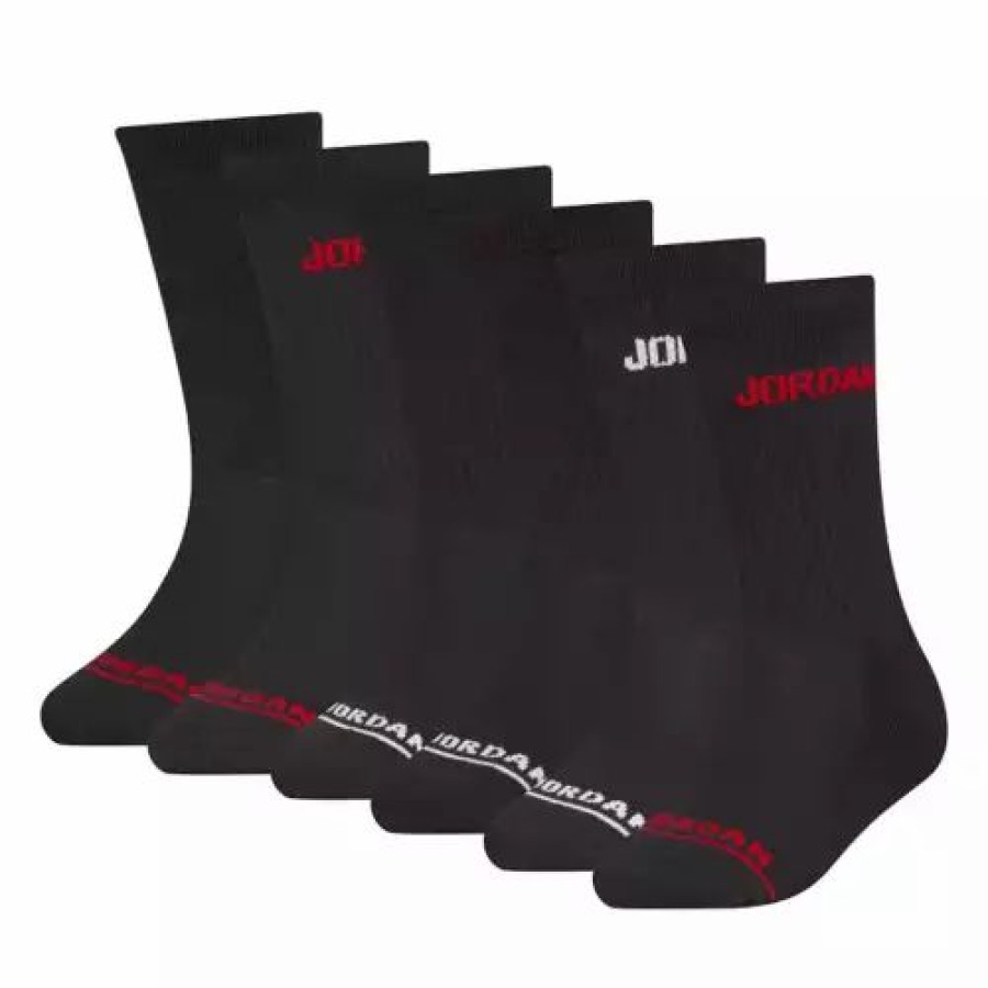 Clothing * | Kids' Jordan Legend 6 Pack Crew Socks