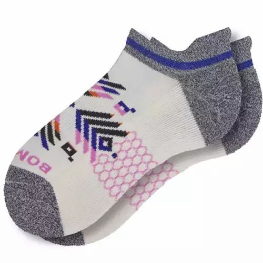 Clothing * | Women'S Bombas Multi Stripe Snowflake Ankle Socks Charcoal