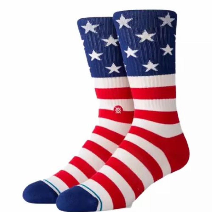 Clothing * | Adult Stance The Fourth Crew Socks Red/White/Blue