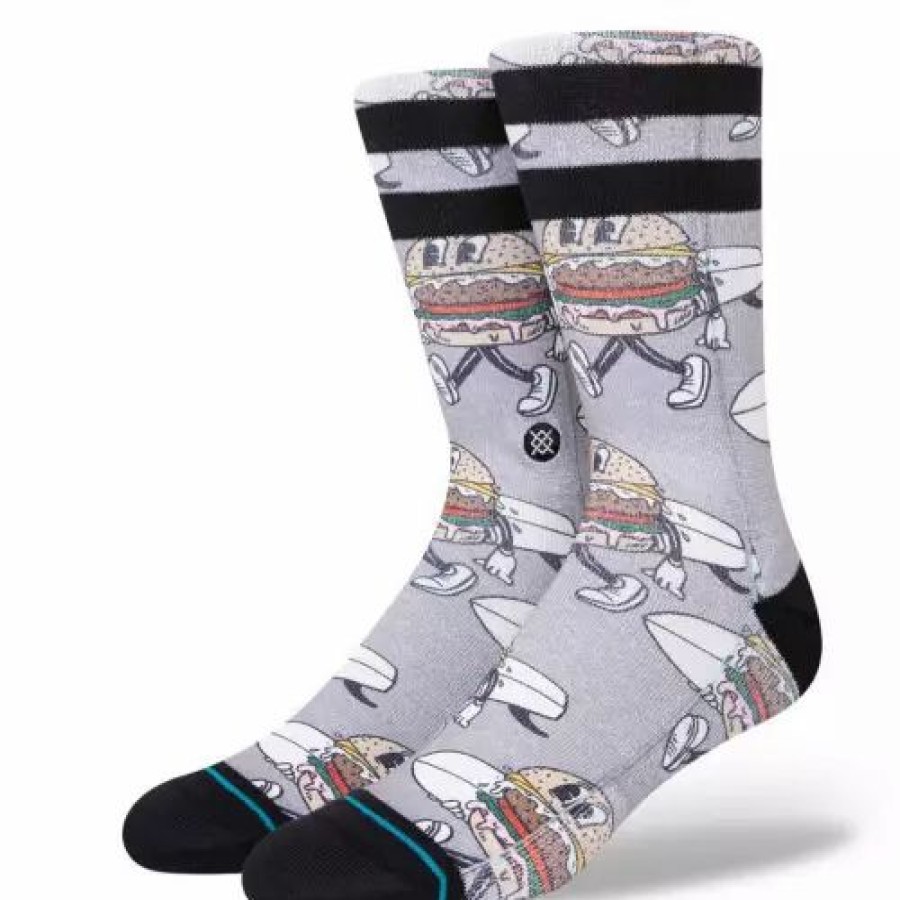 Clothing * | Adult Stance Sandy Crew Socks Grey Heather