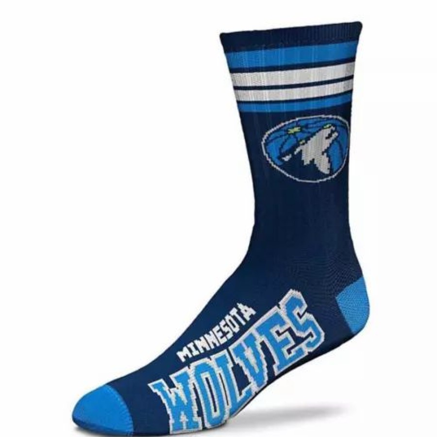 Nba * | For Bare Feet Kids' Minnesota Timberwolves 4 Stripe Deuce Socks