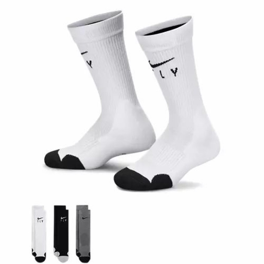 Clothing * | Adult Nike Elite Fly 3 Pack Crew Socks