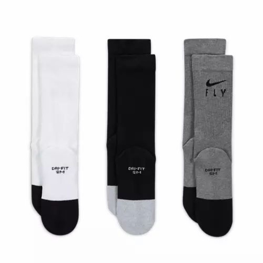 Clothing * | Adult Nike Elite Fly 3 Pack Crew Socks