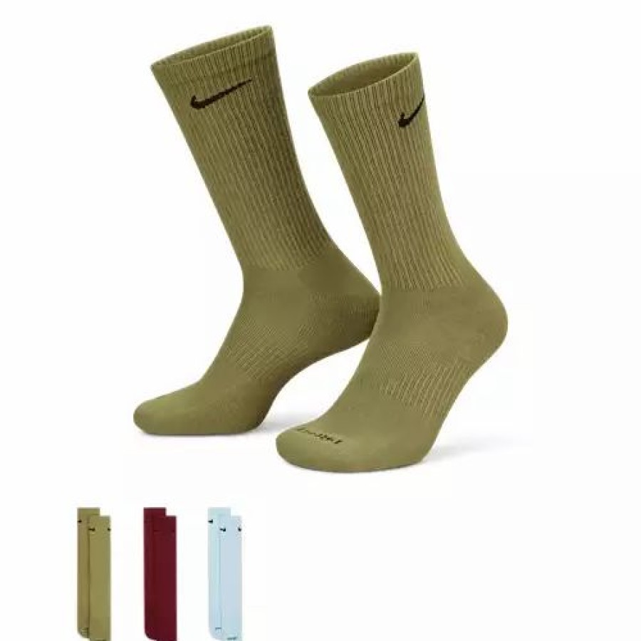 Clothing * | Adult Nike Everyday Plus Cushion 3 Pack Crew Socks