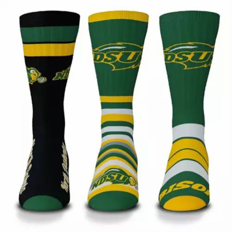 College * | For Bare Feet North Dakota State Bison 3Pk Team Batch Socks