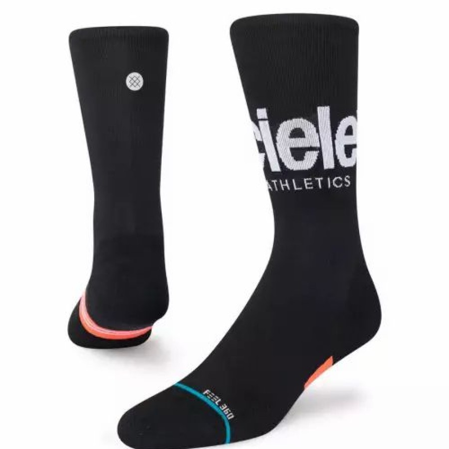 Clothing * | Men'S Stance Ciel Athletics Crew Socks Black