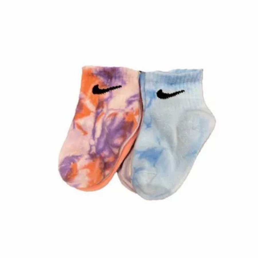 Clothing * | Toddler Nike Tye Dye 6 Pack Ankle Socks