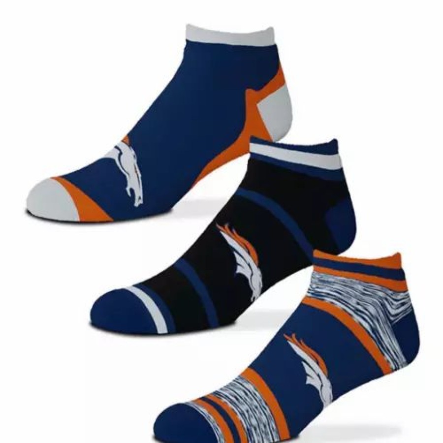 Nfl * | For Bare Feet Denver Broncos 3Pk Flash Socks